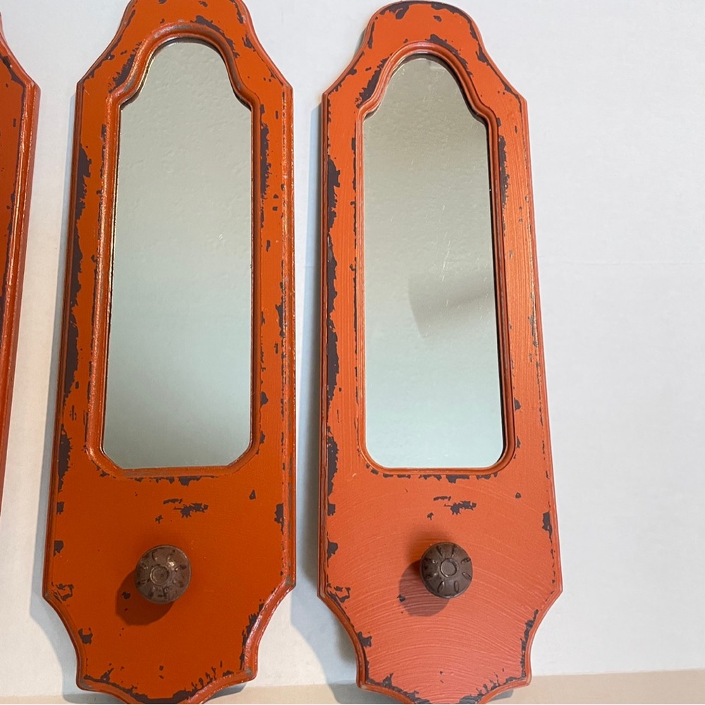 Mirrored Accent Wall Decor with Decorative Knob Home Decor Cottage Farmhouse - Picture 3 of 7